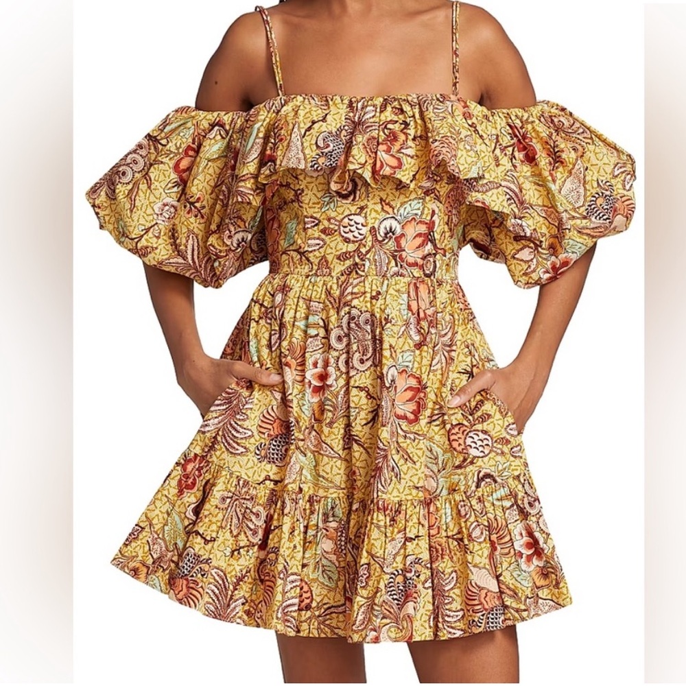 Ulla Johnson Lila Off The Shoulder Cotton Minidress